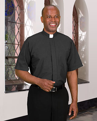 Tab Color Short Sleeve Clergy Shirt