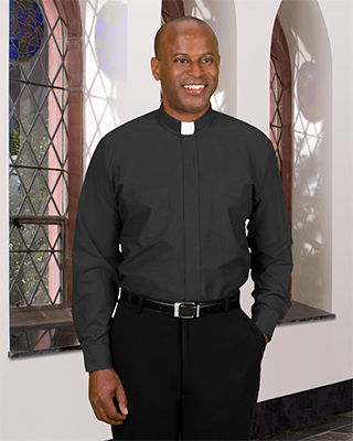 Tab Collar Long Sleeve Clergy Shirt