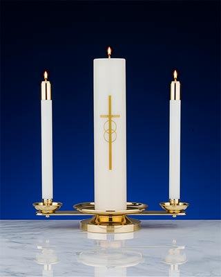 tabletop marriage candelabrum