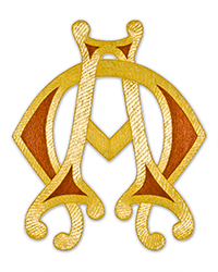 CM Almy  Gold Metallic Greek Cross Applique 824